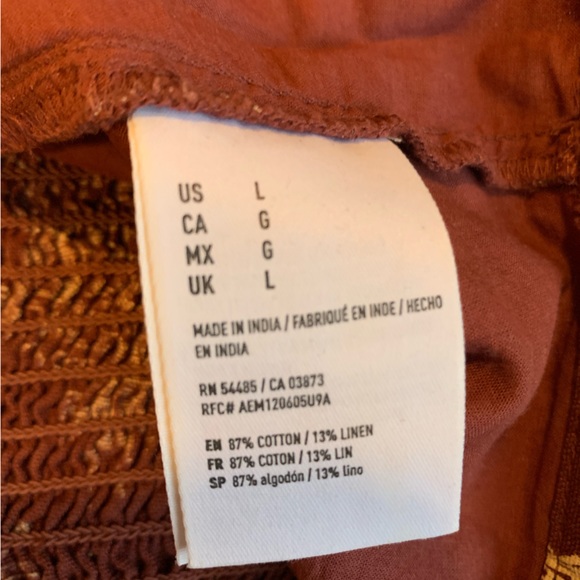 American Eagle Crop Top & Wide Leg Pants Linen Co-ord Size L - Picture 9 of 9